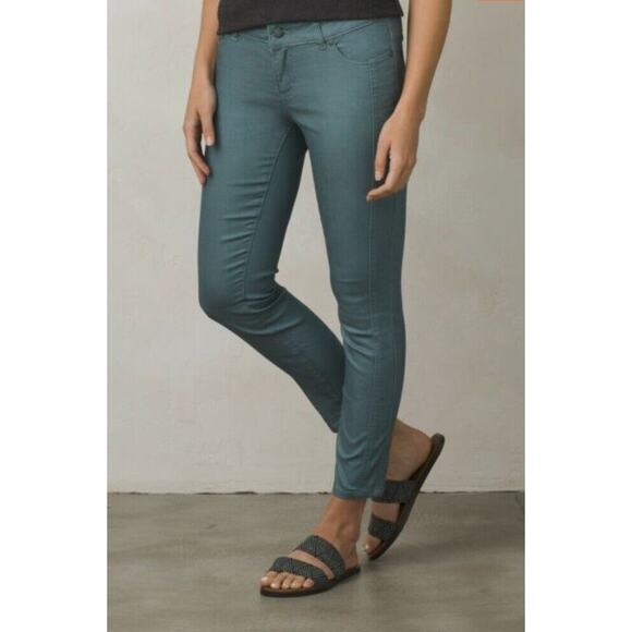 Prana Cropped Pants, Carlotta, Starling Green, Organic Cotton Blend, Size 4/27 - Picture 2 of 16